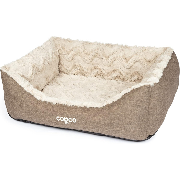 Ортопедичне ліжко для собак CopcoPet Pia, рожеве, 60 x 50 см - м'яке ліжечко з віскоеластичною начинкою, зручне, з антиковзаючою основою, легко миється, для маленьких собак