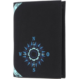 Гаманець Oxmox Cryptan Windrose Print, бірюзово-чорний