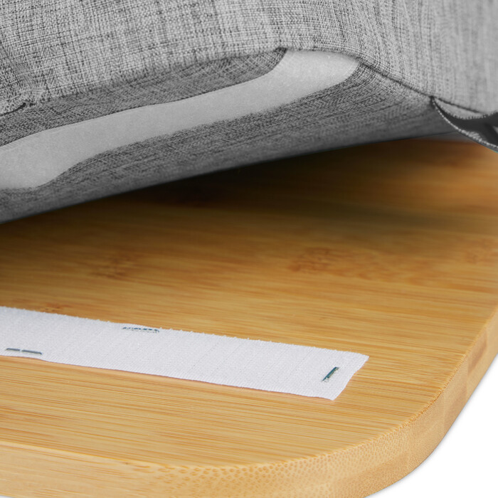 Relaxdays Gray Laptop Pillow with Bamboo Tray