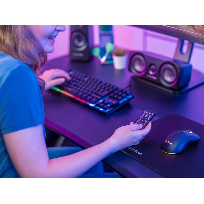 Акустична система Trust Gaming GXT 658 Tytan 5.1 Surround з сабвуфером, LED-підсвічуванням, 180 Вт, для ПК, ноутбука, консолі, TV, чорна