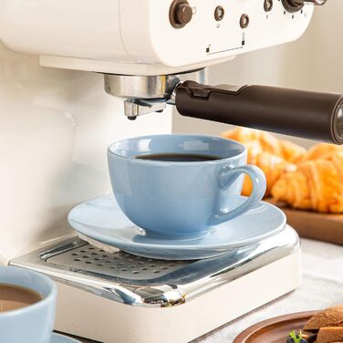 Набір кавових чашок Lovelasa Sweet 12 шт. з блюдцями, 230 мл, білий, для 6 осіб