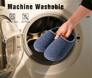 COFACE Чоловічі пантолети з м'якою піною Memory Foam, зручні шльопанці для дому та вулиці (Темно-синій, 47 EU)