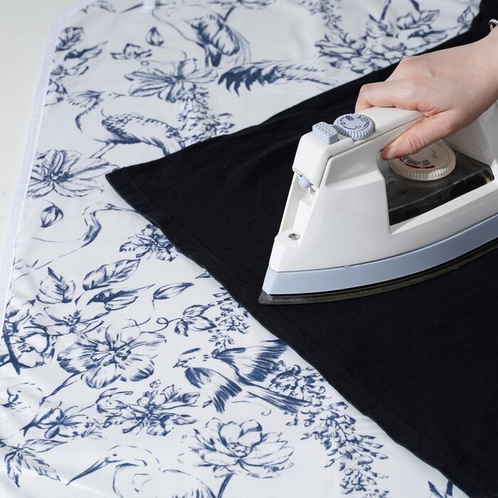 Чохол для прасувальної дошки Umiin, 115x35 см, еластичний, з бавовняним шаром та 6 мм фетровою підкладкою (квіти та птахи)