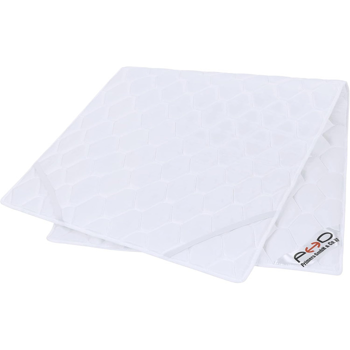 PHD Primera Mattress Topper 160x200cm Flat/Thin - 2 cm Height with Cover for Box Springs & Double Beds - Made in EU. Connects mattresses into one sleeping surface. Topper washable up to 40°C 160 x 200