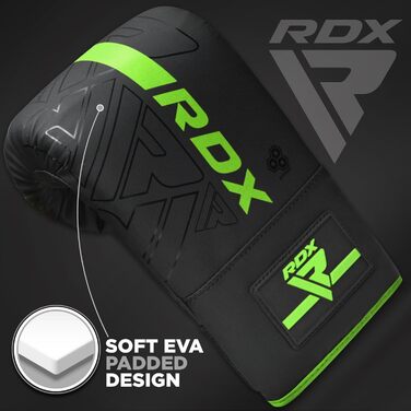 Боксерські рукавички RDX для кікбоксингу, муай-тай, MMA та спарингу, шкіра Maya Hide, зелені