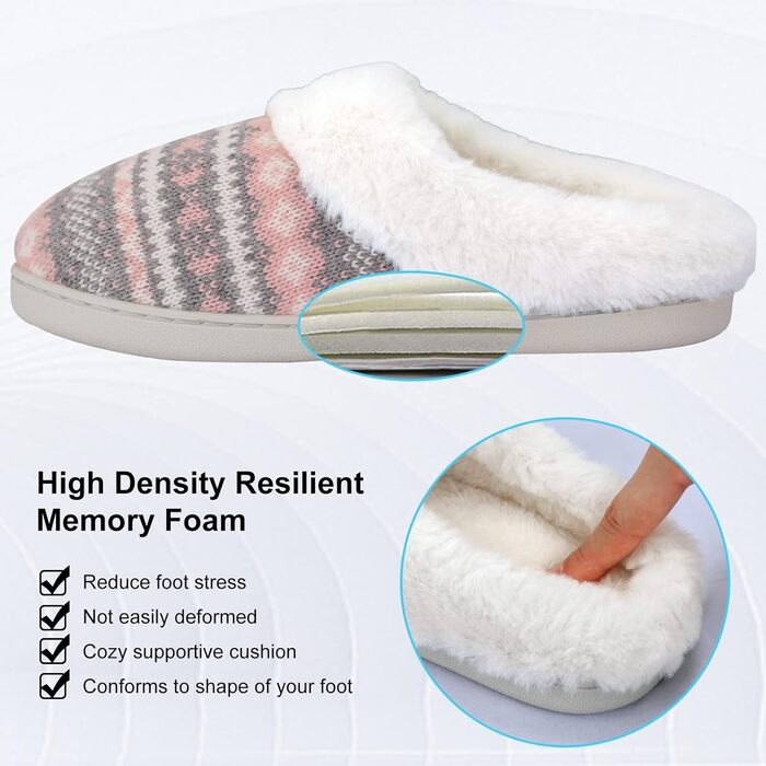 Тапочки жіночі AONEGOLD зимові теплі з плюшу, зручні, з пам'яті ефекту, унісекс, для дому та вулиці, антиковзаючі, 38/39 EU, рожеві