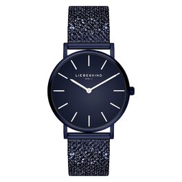 Годинник жіночий LIEBESKIND BERLIN – круглий кварцовий годинник 34мм – блискучий браслет з сітки – водостійкий 5ATM – сучасний та елегантний – доступний у різних кольорах (блакитний)