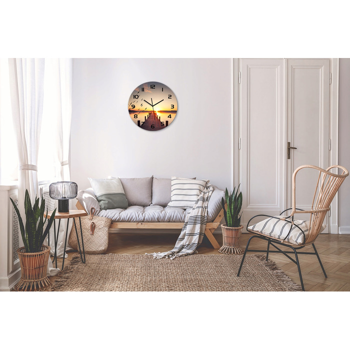 Настінний годинник Tulup багатоколірний, 60 см