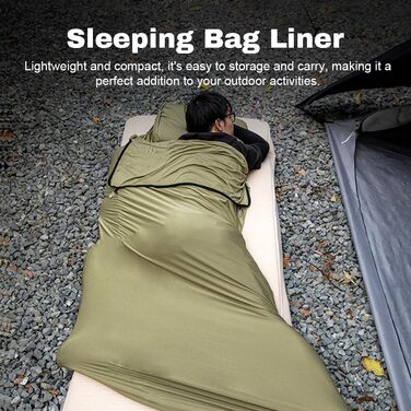 YIWEOG Sleeping Bag Liner, Lightweight, Highly Elastic, for Outdoor Camping, Travel, Hotels