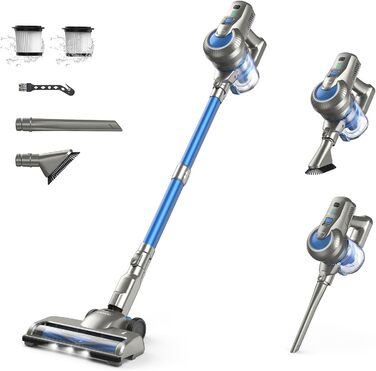 Kalado KCV500 Бездротовий акумуляторний пилосос, 23kPa потужність всмоктування, ультралегкий, 6-в-1, час роботи 35 хв, для тварин, килимів, твердих підлог