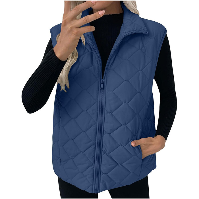 Жіноча тепла куртка з пухом, легка, з капюшоном, чорна (XXL, синій)