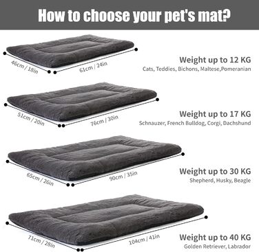 Лежанка для собак Petschat, 61 x 46 см, сіра - водонепроникна підстилка для собак та котів