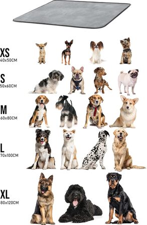 М'яка ковдра для собак Normani - килимок для тварин з безпечного матеріалу, 40x50 см, 60x80 см, 70x100 см, сірий колір