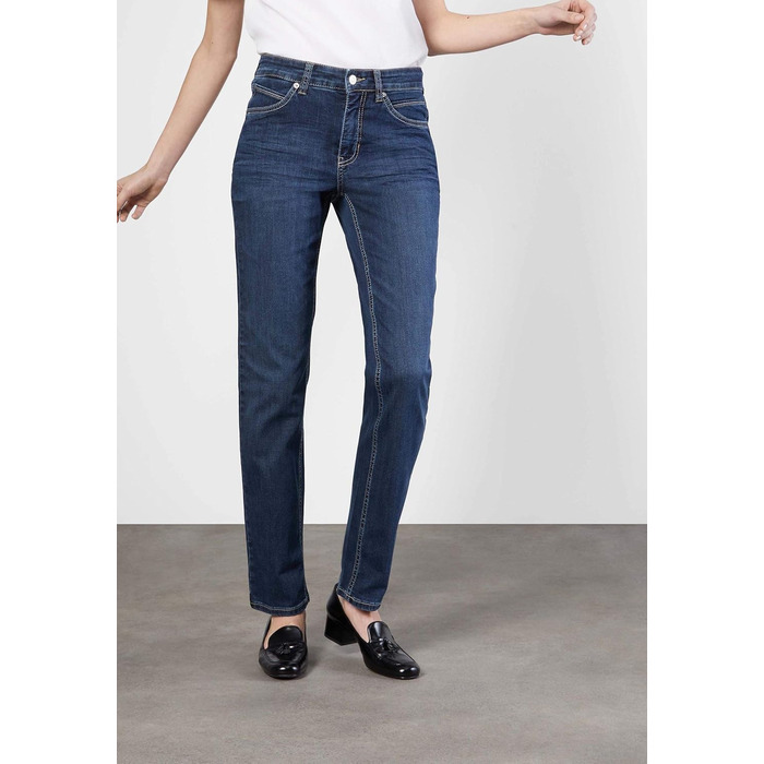 Джинси жіночі MAC Melanie Stretch Denim Grey 42 темно-сині (D845)