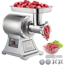 Електричний м'ясорубка VEVOR 850W, 150 кг/год, для ресторану, супермаркету, м'ясної крамниці