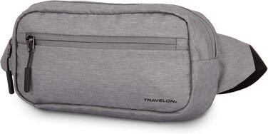 Поясна сумка Travelon World Travel Essentials для дорослих, сіра в меланжеву клітинку