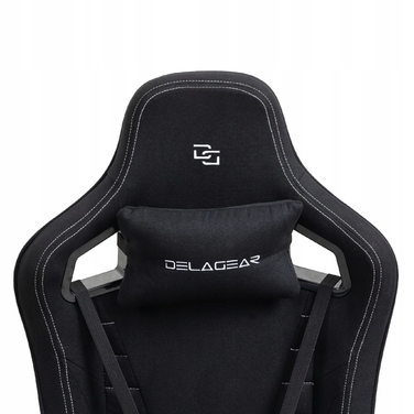 Ігрове крісло Delagear G 808, чорне, оббивка з тканини