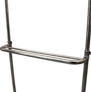 GERSO Extendable Clothes Rack Telescopic Wardrobe Clothes Rail with Wheels Market Stall Stand Grey