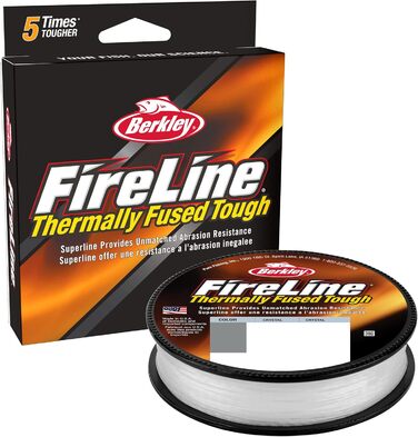Плетена рибальська ліска Berkley FireLine Fused Original 8-жильна, надміцна та зносостійка, для делікатної ловлі, 0,10 мм, 6,2 кг, 300 м, димчаста