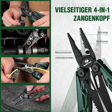 Мультитул Mossy Oak 27-в-1: мультиінструмент, плоскогубці, ніж, набір біт, для кемпінгу, ремонту, з чохлом