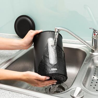 Xavax | Контейнер для кави з нержавіючої сталі (великий об'єм, понад 1 кг кави, підходить для будь-яких продуктів харчування) Матовий чорний