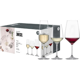 Набір келихів Schott Zwiesel Premium Box Tulip 18 шт — вічна класика для вина та шампанського, тритан-кристал, можна мити в посудомийній машині, вироблено в Німеччині