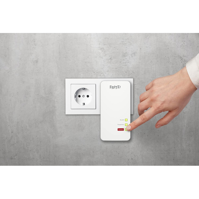 Адаптер FRITZ!Powerline 1260 (1200 Мбіт/с, точка доступу Wi-Fi, для медіа-стримінгу та NAS), білий