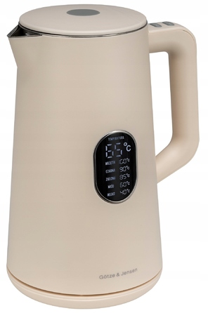 Електричний чайник Götze & Jensen KT940E Ecru, 1800 Вт, 1,5 л, бежевий/коричневий