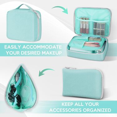 Органайзер для валізи Avmvnvc, 10-Piece Packing Cubes для одягу, компресійні мішечки для пакування, органайзер для валізи з косметичкою, туристичний органайзер для рюкзака та валізи, чорний (синій)