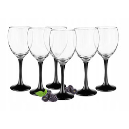 Келихи для вина Glasmark, чорні, 300 мл, 6 шт.