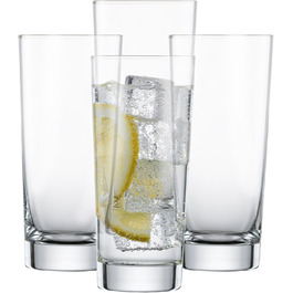 SCHOTT ZWIESEL Longdrink Glasses Bar Special (Set of 4), straight-lined drinking glasses for long drinks, dishwasher-safe Tritan crystal glasses, Made in Germany (Art. No. 123639)