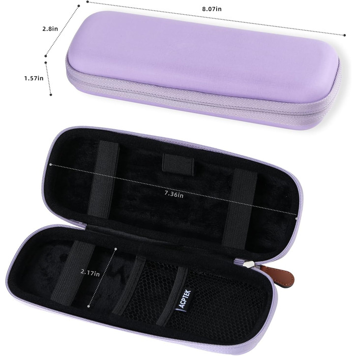 Чохол для Apple Pencil та інших стилусів: преміум шкіра, USB-кабель, фіолетовий