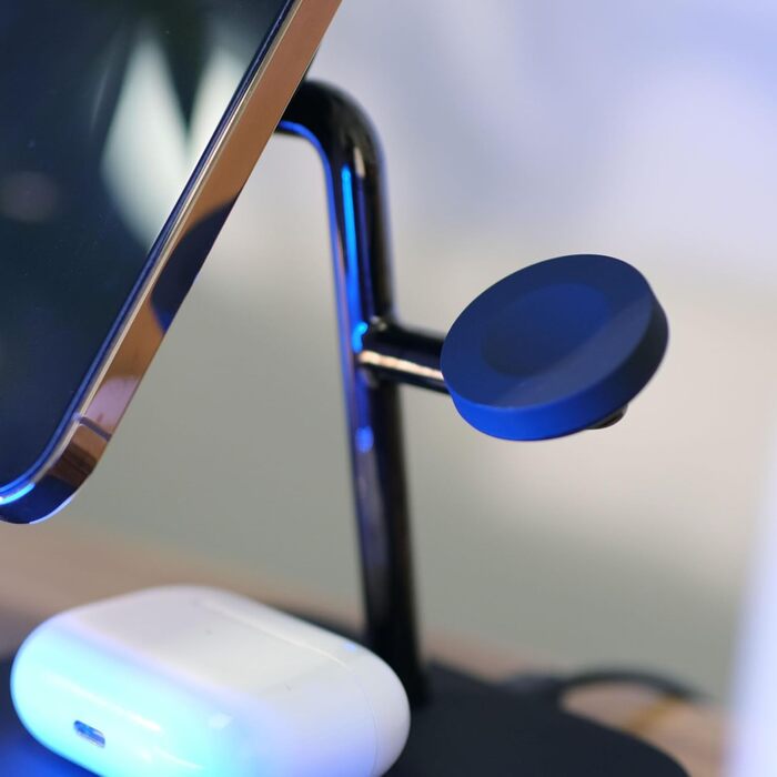 Бездротова зарядка Boaraino 3-в-1 для iPhone 17/16/15/14/13/12, Apple Watch та AirPods, чорний