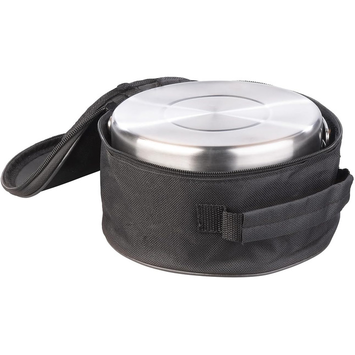 Набір для кемпінгу Semptec Urban Survival Technology: 12-ти частинний набір посуду з нержавіючої сталі з посудом, столовими приборами та сумкою (каструлі, набір посуду, газовий набір для кемпінгу)