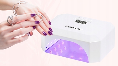 UV LED лампа для нігтів Semilac Diamond Collection 24W/48W, 36 діодів, біла