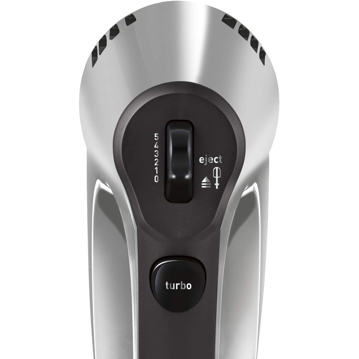 Міксер ручний Moulinex Quickmix HM3108, 300 Вт, 5 швидкостей, 2 насадки, нержавіюча сталь, чорний