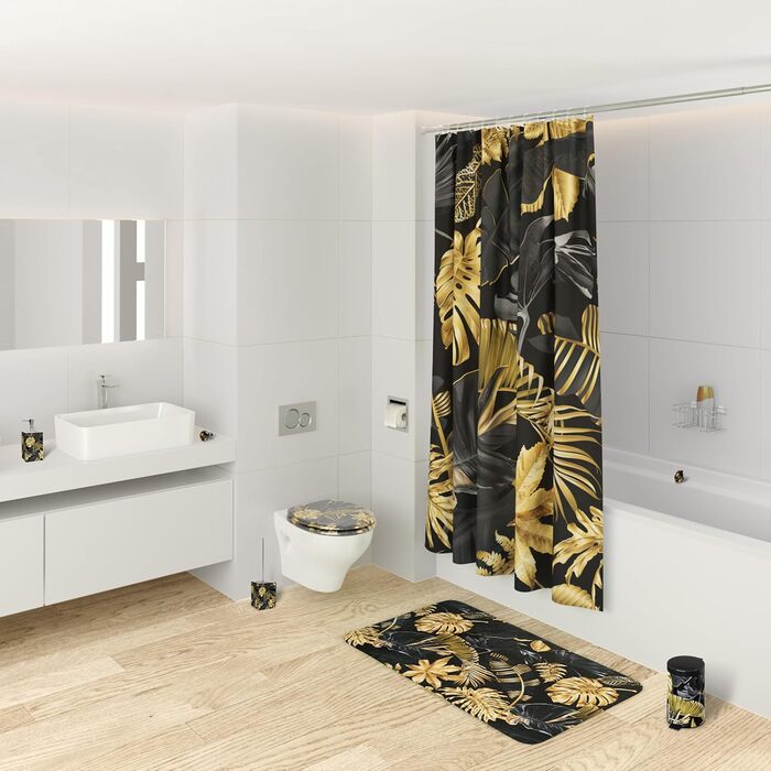 Подушка для ванни Sanilo Golden Leaves, м'яка подушка для шиї з присосками, декоративна, знімний чохол, що миється