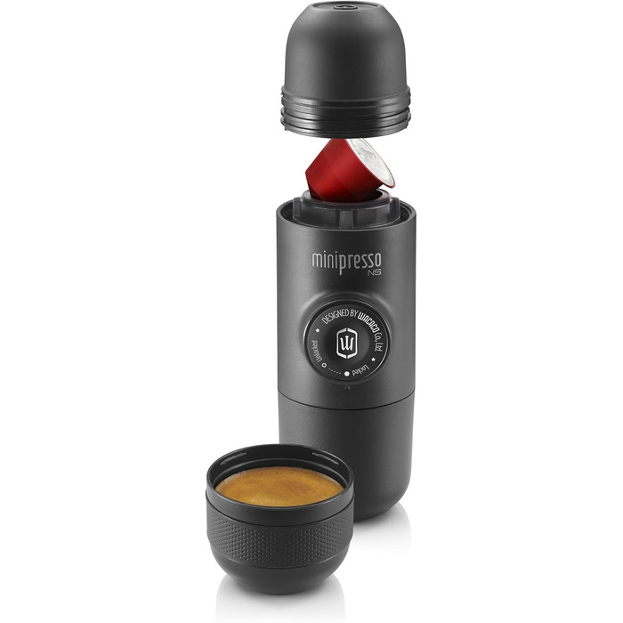 WACACO Minipresso NS, Portable Espresso Machine, Compatible with *Nespresso®* Capsules (Original capsules from NS and compatible products), Travel Coffee Machine, Manually Operated, perfect for hiking
