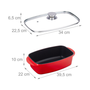 Relaxdays Roasting Pan with Lid