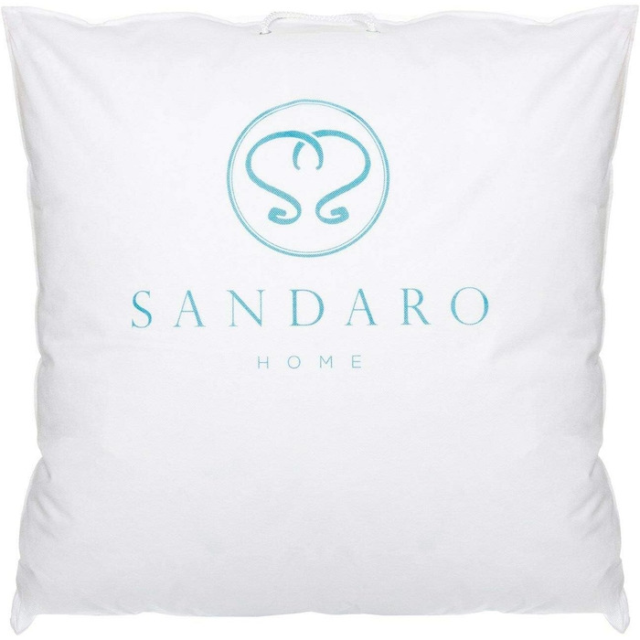 Подушка Sandaro Home з гусячого пуху 80x80 см, 1100 г, натуральна, сертифікат Öko-Tex
