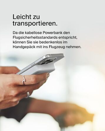 Бездротовий павербанк Belkin BoostCharge Pro 10000mAh з підтримкою Qi2 та MagSafe, портативний зарядний пристрій зі стійкою для iPhone 16, 15, 14, Pixel — Білий