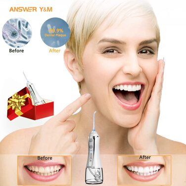 Іригатор для порожнини рота Munddusche: 5 режимів, бездротовий, IPX7, для щоденної гігієни, 300 мл