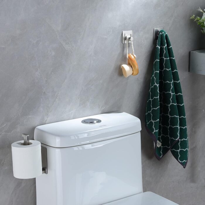 Тримач туалетного паперу YIGII без свердління, нержавіюча сталь, щітка, самоклеючий, для ванної кімнати та кухні