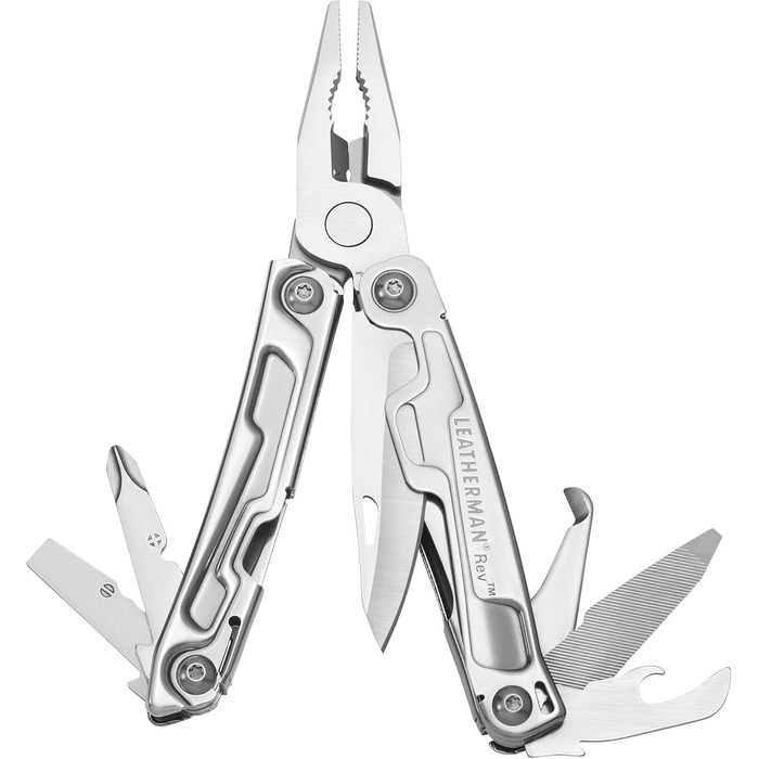 LEATHERMAN - Rev, compact multi-tool with package opener and screwdrivers, with nylon holster
