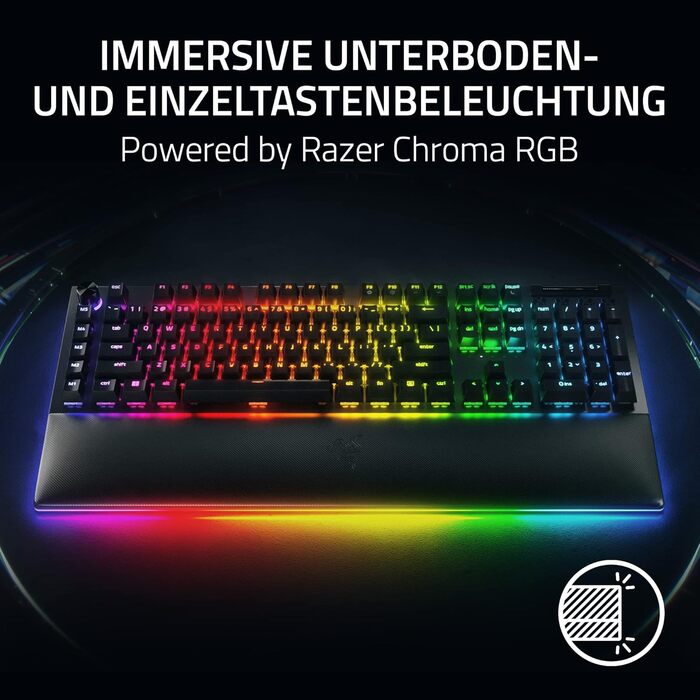 Механічна ігрова клавіатура Razer BlackWidow V4X з Green Clicky Switches (RGB Chroma, 6 макро-клавіші, Doubleshot ABS-клавіші, QWERTY US-розкладка)