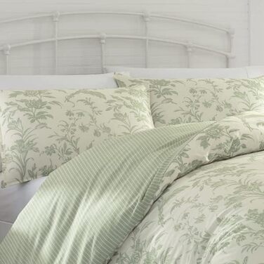 Комплект постільної білизни Laura Ashley Kingsize з бавовняної тканини, включає наволочки та простирадла (зелений)