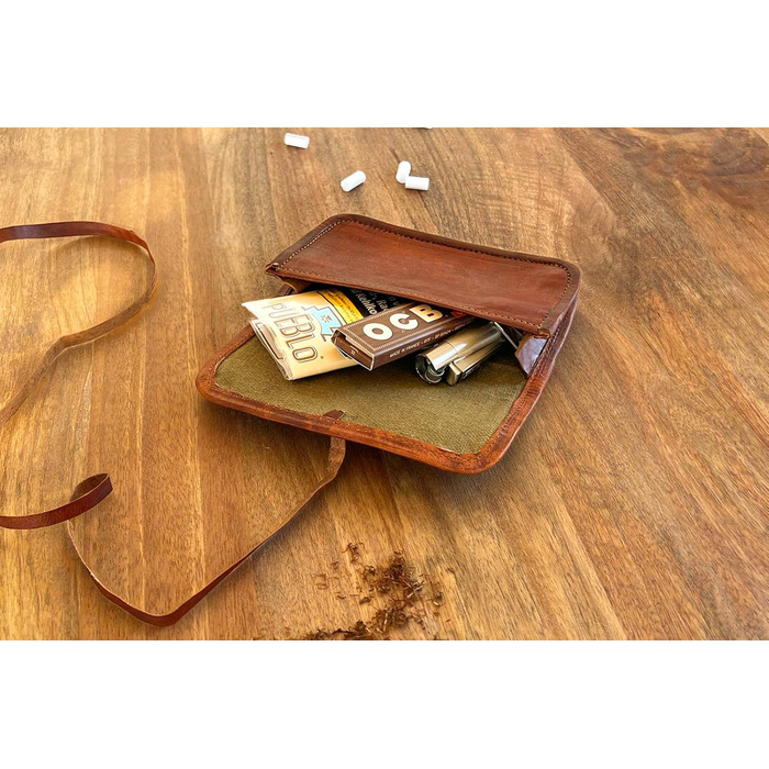 Gusti Drehertasche Leather - Bradley Tobacco Pouch Utility Pouch Battery Pouch Brown Leather...