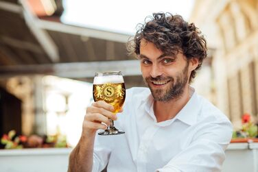 Пивний келих CROWNLY CRYSTAL® з гравіюванням для чоловіків (S) - Персоналізований подарунок татові, дідусю, другу на день народження