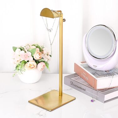 TOLIDA 2 Pack Metal Handbag Stand Gold Handbag Holder with Adjustable Height, Large D-Head Purse Stand for Women Girls for Bag, Hats, Wallet, Props