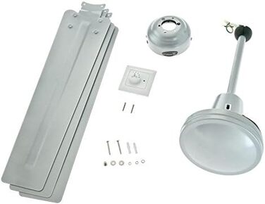 Промисловий вентилятор стельовий 142 см з трьома лопатями, сріблястого кольору (72501)